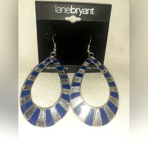 Blue and Silver Dangle Earrings